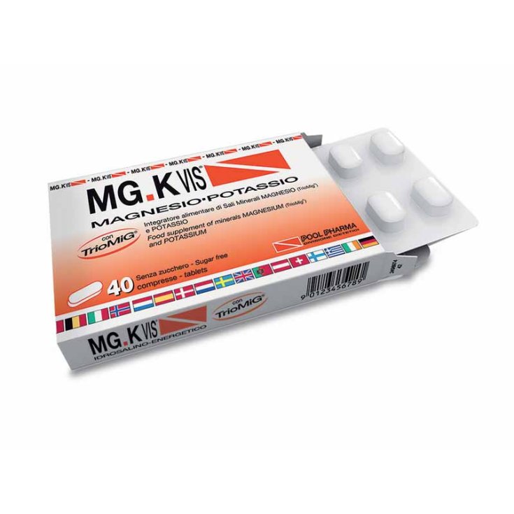 Pool Pharma Mgk Vis Magnesio Con Potassio Integratore Alimentare 40 Compresse Pool Pharma Mgk Vis Magnesio Con Potassio Integratore Alimentare 40 Compresse