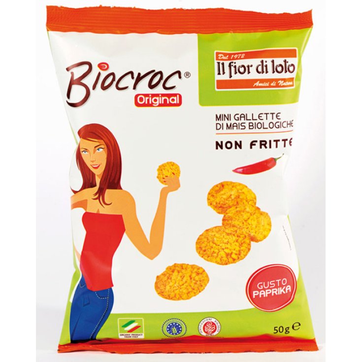 Biocroc Mini Gallette Di Mais Alla Paprika Biologico 50g