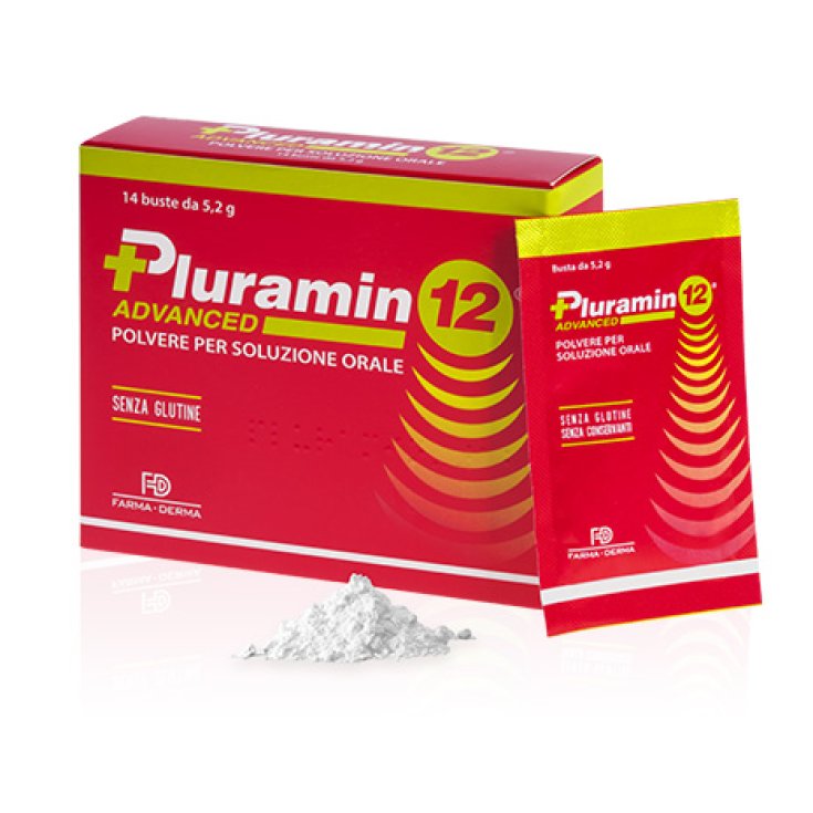Farma-Derma Pluramin 12&reg; Advanced Polvere Per Soluzione Orale Integratore Alimentare 14 Bustine Da 5,2g