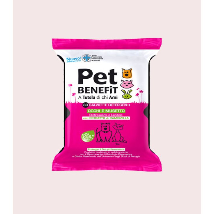 Pet Benefit Salviettine Detergenti Occhi E Musetto 30 Pezzi