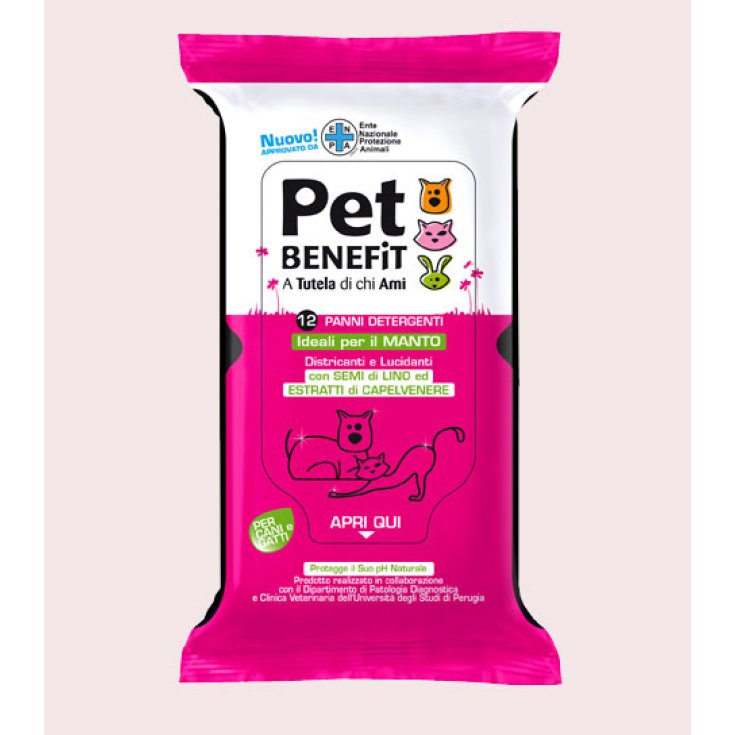 Pet Benefit Panni Detergenti Ideali Per Il Manto Di Cani E Gatti 12 Pezzi