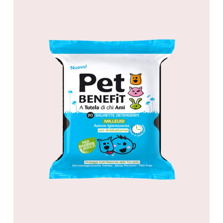 Pet Benefit Salviette Detergenti Milleusi Con Antibatterico 20 Pezzi