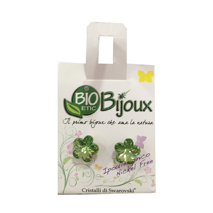 Bioetic Bijoux Orecchino Fiore 10mm Peridot