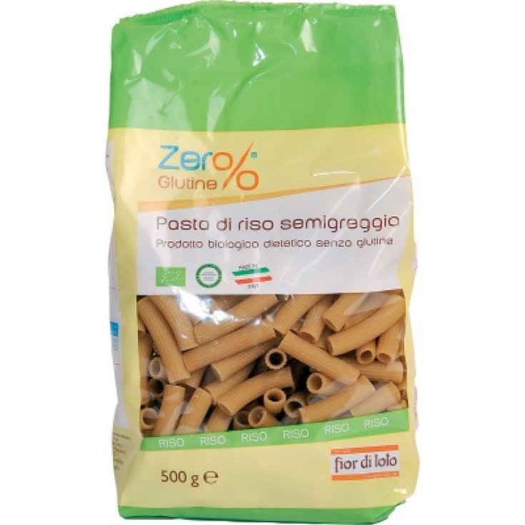 Fior Di Loto Zero%Glutine Rigatoni Di Riso Semigreggio Senza Glutine Bio 500g