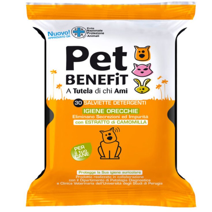 Diva Pet Benefit Salviette Igiene Orecchie 30 Pezzi