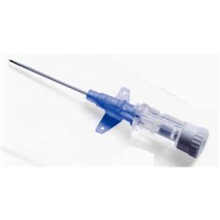 Ago Cannula 2Vie G22 Con Alette Blu