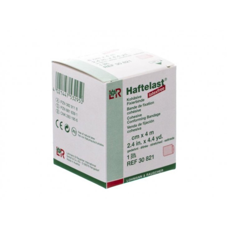 L&R Haftelast Latex Free Benda Adesiva 4cmx4m 1 Pezzo