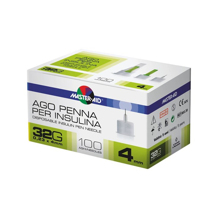 Master-Aid&reg; Ago Penna Per Insulina 32G 0,23x4mm 100 Pezzi