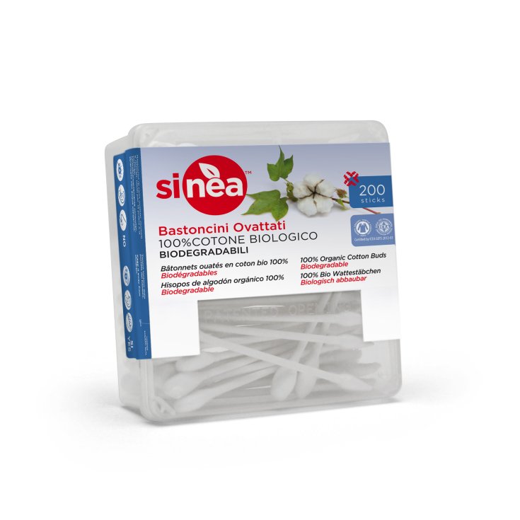Sinea Bastoncino Ovattato Bimbo In Cotone Biologico 200 Sticks
