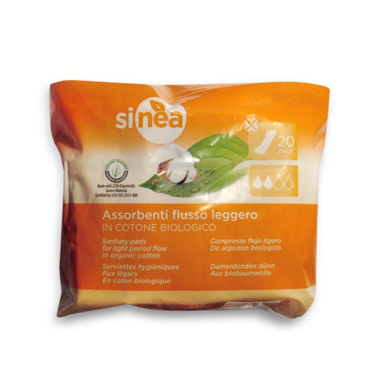 Sinea Assorbenti Flusso Leggero Cotone Biologico 20 Pezzi