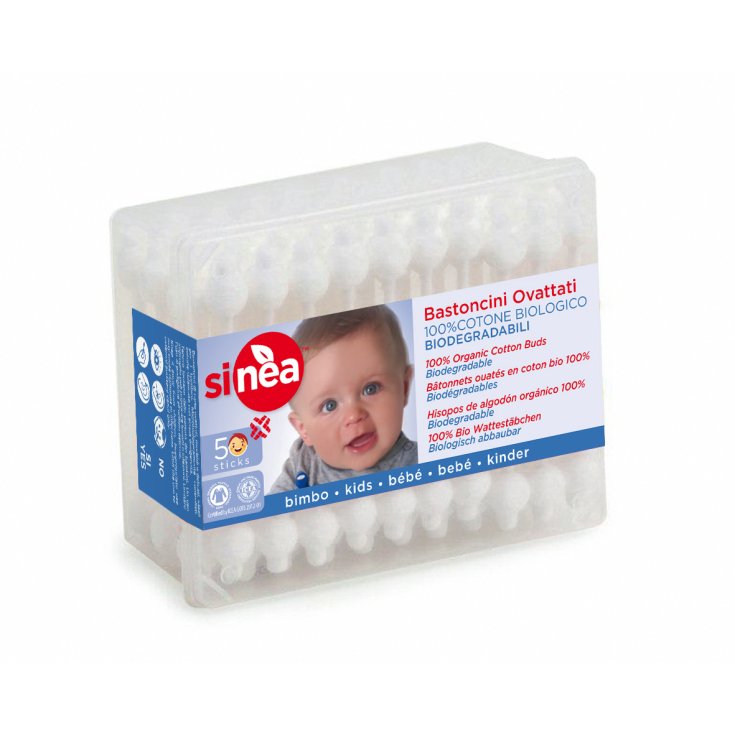 Sinea Bastoncino Ovattato Bimbo In Cotone Biologico 50 Sticks