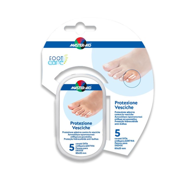 Master-Aid&reg; Foot Care Protezione Vesciche 5 Cerotti Dita 60x20mm