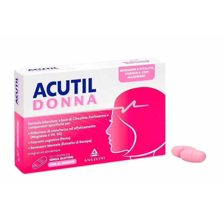 Angelini Acutil Donna Integratore Alimentare Snza Glutine 20 Compresse