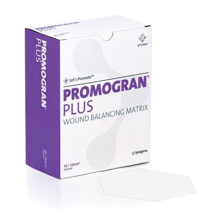 Promogran Plus S Medicazione Matrice a Base di Collagene + ORC e Argento 28 cmq 10 Medicazioni