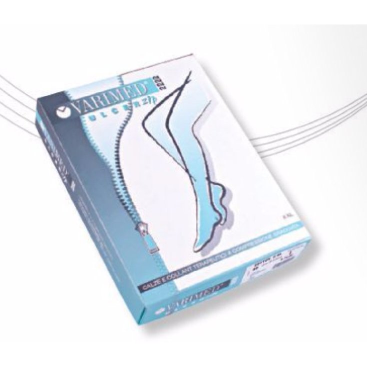 Varimed 2222 Ulcer Zip Collant Colore Luna Taglia 2