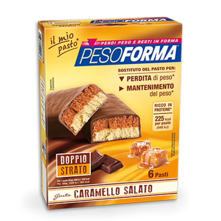 Pesoforma Pasto Sostitutivo Barrette Caramello Salato 12 Barrette