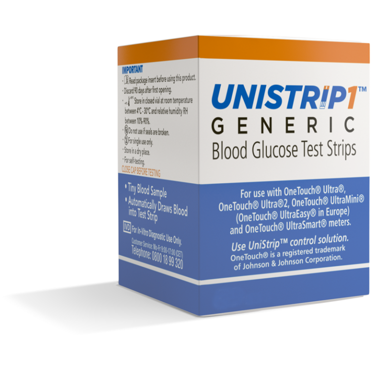 Harmonium Unistrip 1 Generico Strisce Per La Misurazione Della Glicemia 25 Strisce