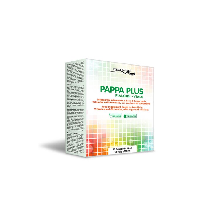 Sterilfarma&reg; Pappa Reale Plus Integratore Alimentare A Base Di Pappa Reale Con Vitamine E Glutammina 10 Flaconi Da 10ml