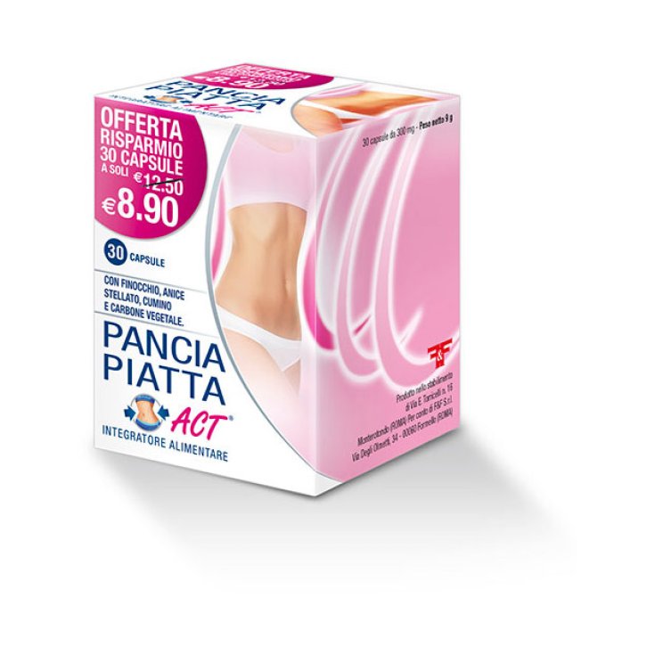 F&F Pancia Piatta Act Integratore Alimentare 30 Capsule