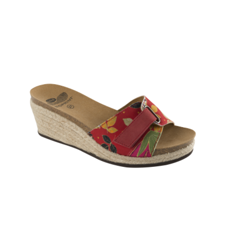 Scholl Maltesina Tessuto Scamosciato Colore Rosso/Fiori Misura 35
