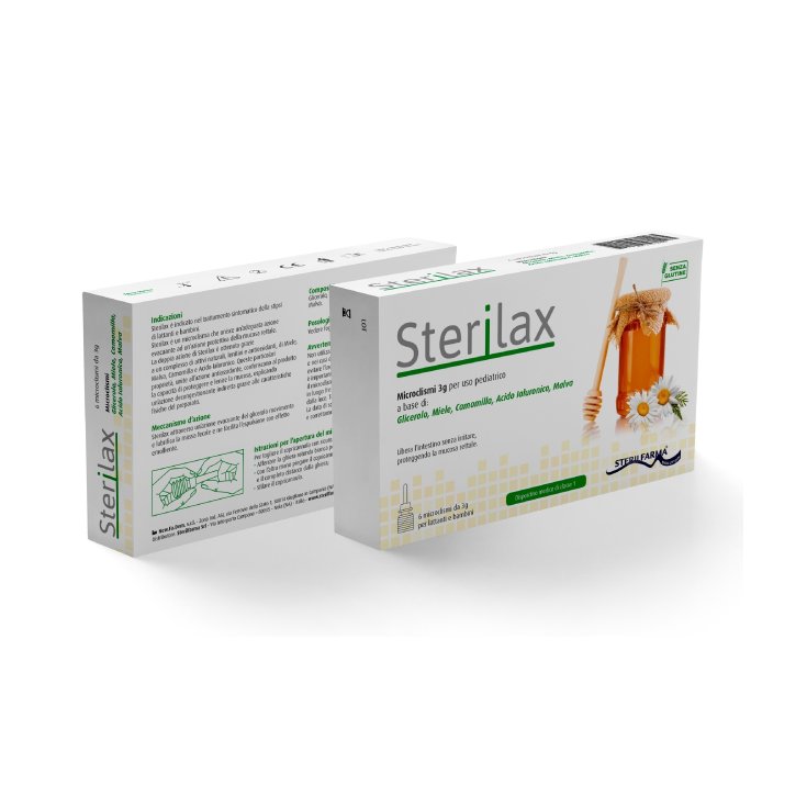 Sterilfarma&reg; Sterilax Microclismi Ad Uso Pediatrico 6 Microclismi Monouso Da 3g