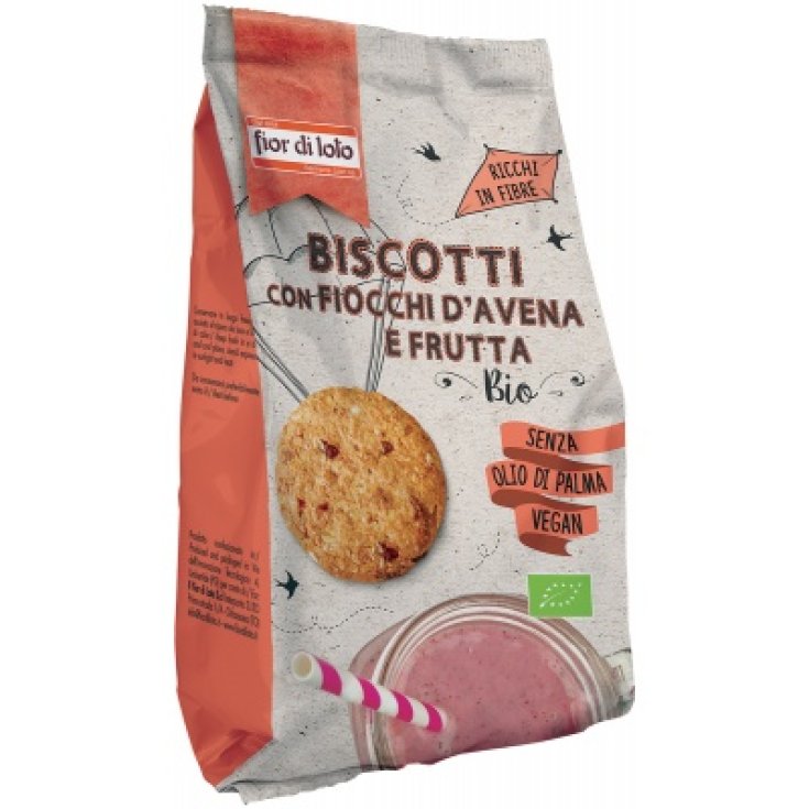 Fior Di Loto Biscotti Con Fiocchi D'Avena E Frutta Bio 350g