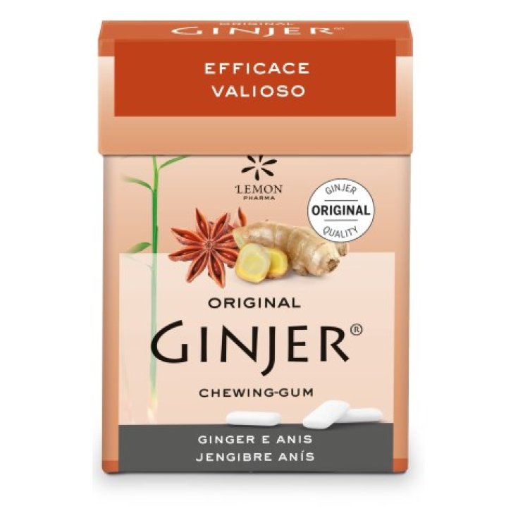 Lemon Pharma Original Ginjer&reg; Chewing Gum Gomme Da Masticare Zenzero & Anice 42g