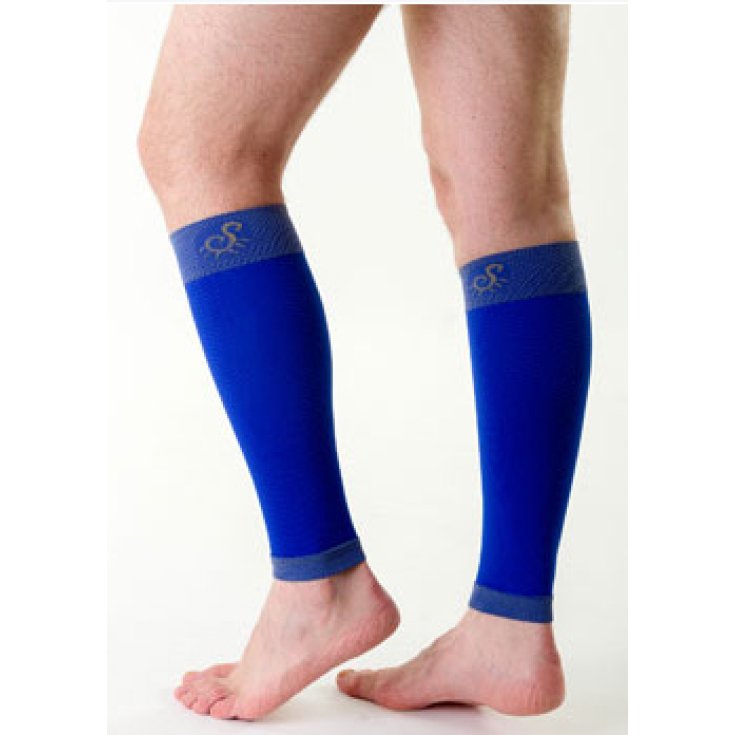 Solidea Active Calf Support Gambale Taglia M Colore Sm26 Blu Tonic 1 Pezzo