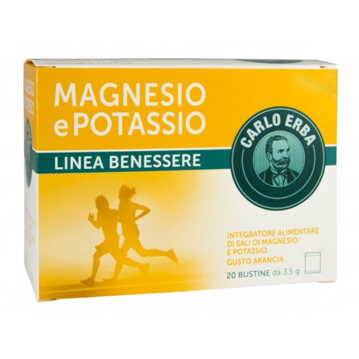 Carlo Erba Magnesio e Potassio Gusto Arancia Integratore Alimentare 20 Bustine