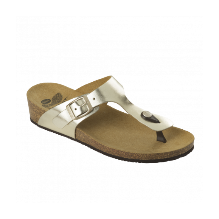 Scholl Gandia Infradito Donna Plantare Bioprint Colore Platino Misura 37