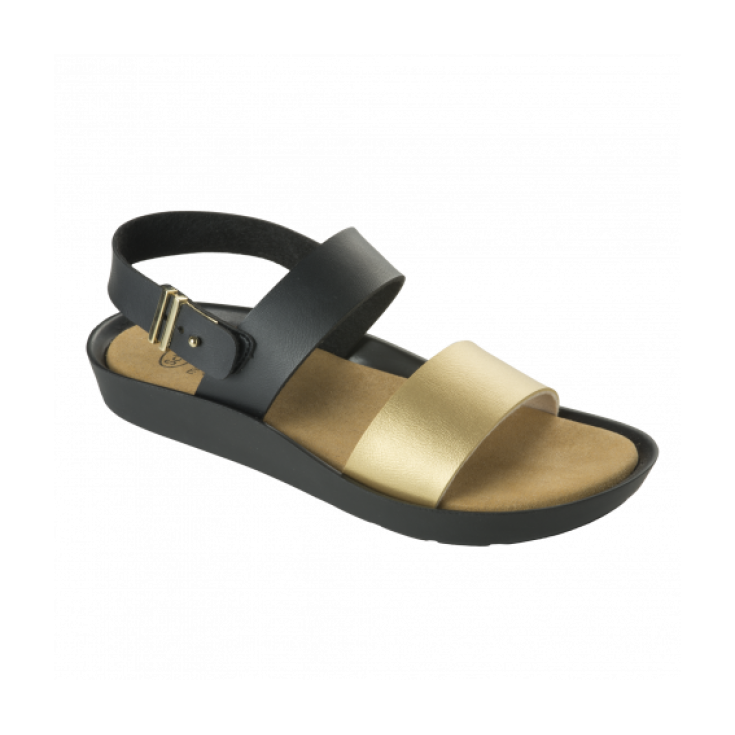 Scholl Mamore Sandalo Donna Plantare Memory Cushion Colore Nero/Oro Misura 37