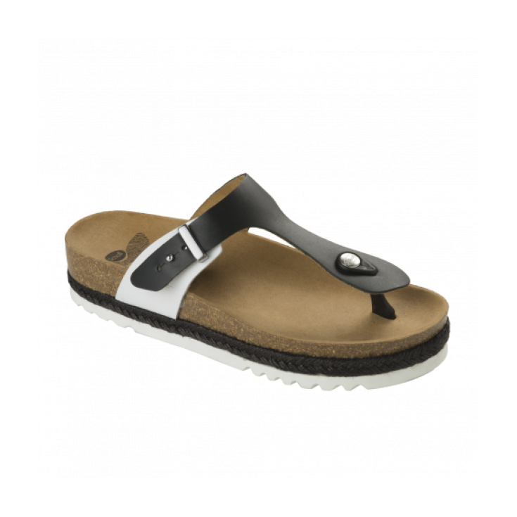 Scholl Idylla Infradito Donna Plantare Bioprint Colore Bianco/Neri Misura 38