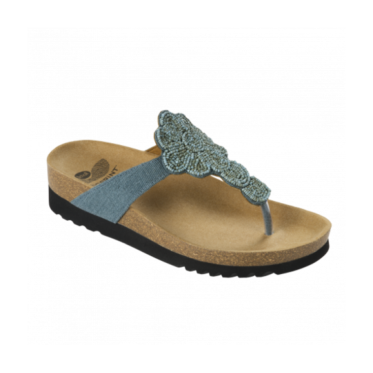Scholl Afra Infradito Donna Plantare Bioprint Colore Denim Misura 39