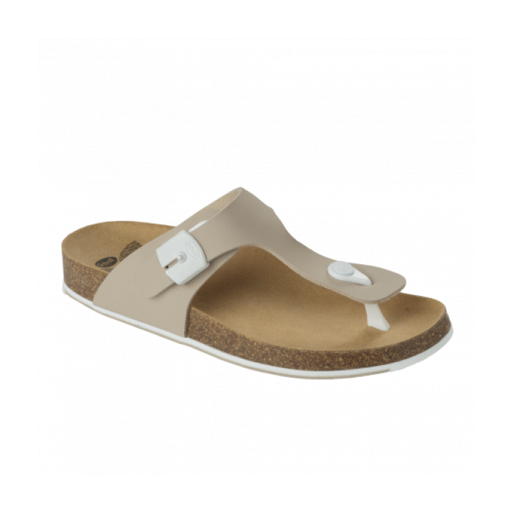 Scholl Spikey SS5 Infradito Donna Plantare Bioprint Colore Beige/Bianco Misura 40