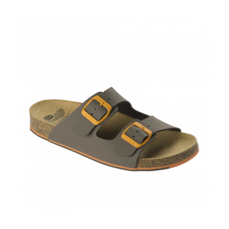 Scholl Spikey SS 6 Ciabatta Donna Plantare Bioprint Marrone/Arancione Misura 36