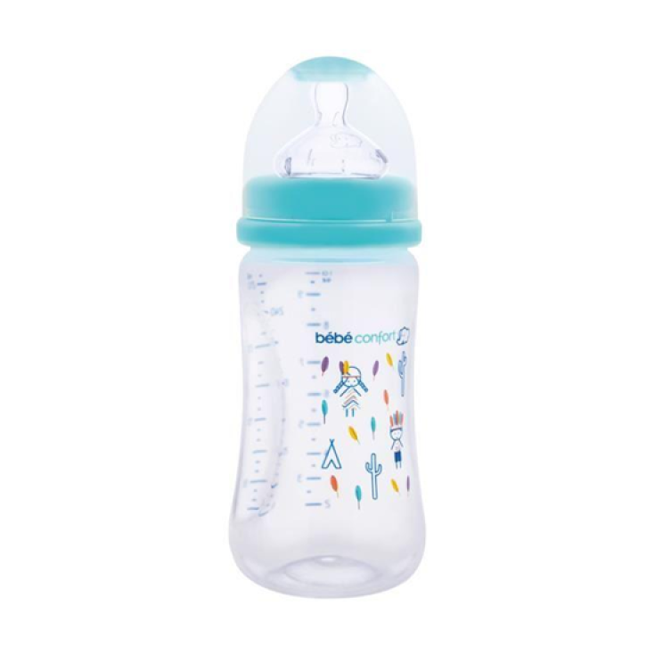 Bebe Confort Biberon a Collo Standard in PP 270ml Misura 2 Azzurro