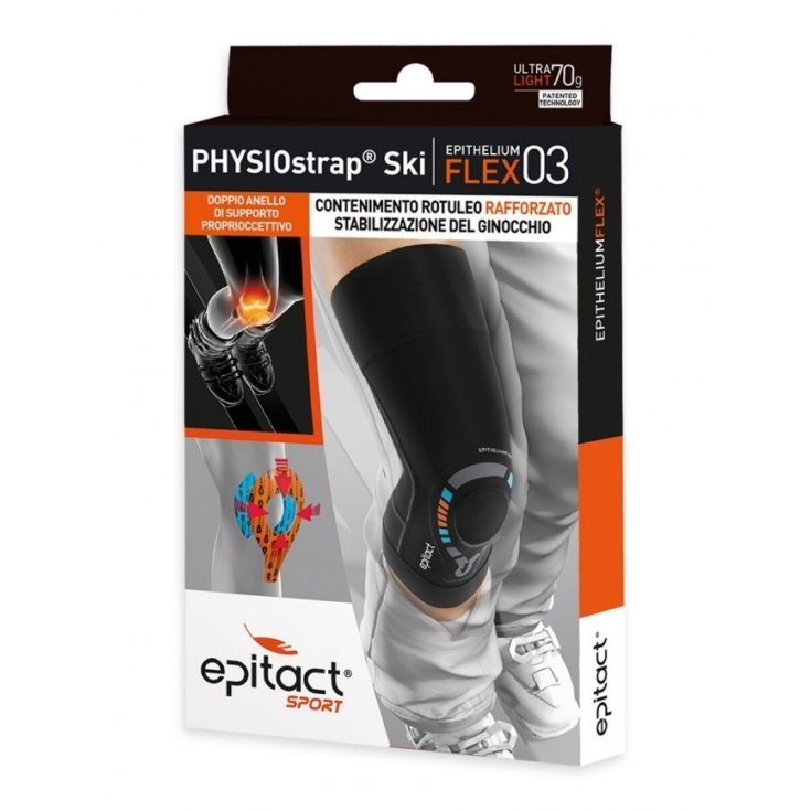 Epitact Sport Physiostrap&reg; Ski Epitelium Flex&reg; 03 Contenimento Rotuleo Rafforzato Stabilizzazione Del Ginocchio Taglia L