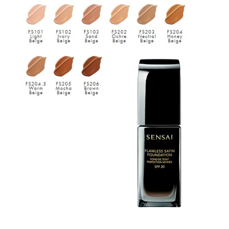 Flawless Satin Foundation 202 Ochre Beige Spf20 Sensai 30ml