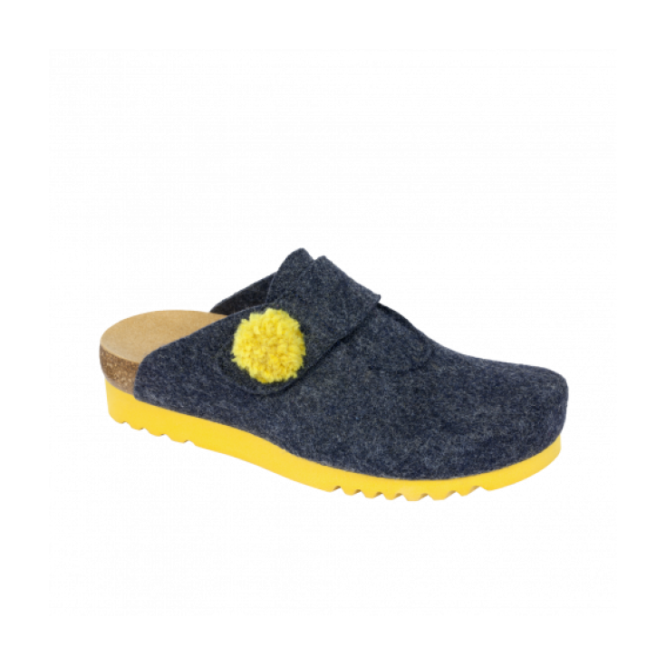 Scholl Elvy Ciabatta Donna Colore Navy Blu/Giallo Taglia 41