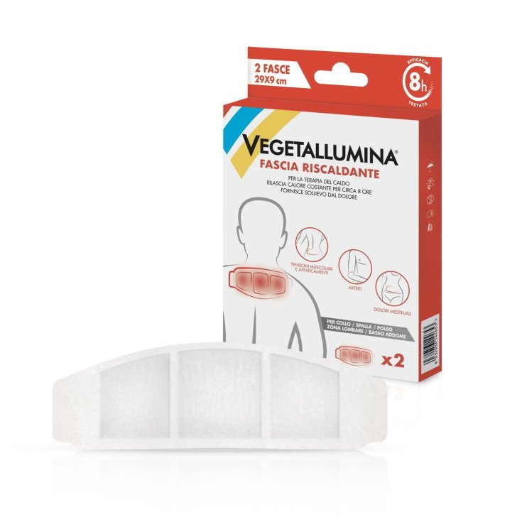 Vegetallumina&reg; Fascia Riscaldante Per La Terapia Del Caldo 29x9cm 2 Pezzi