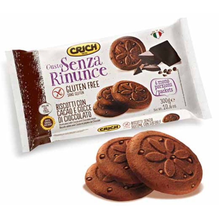 Crich Gusto Senza Rinunce Biscotti Cacao E Gocce Di Cioccolato Senza Glutine 300g