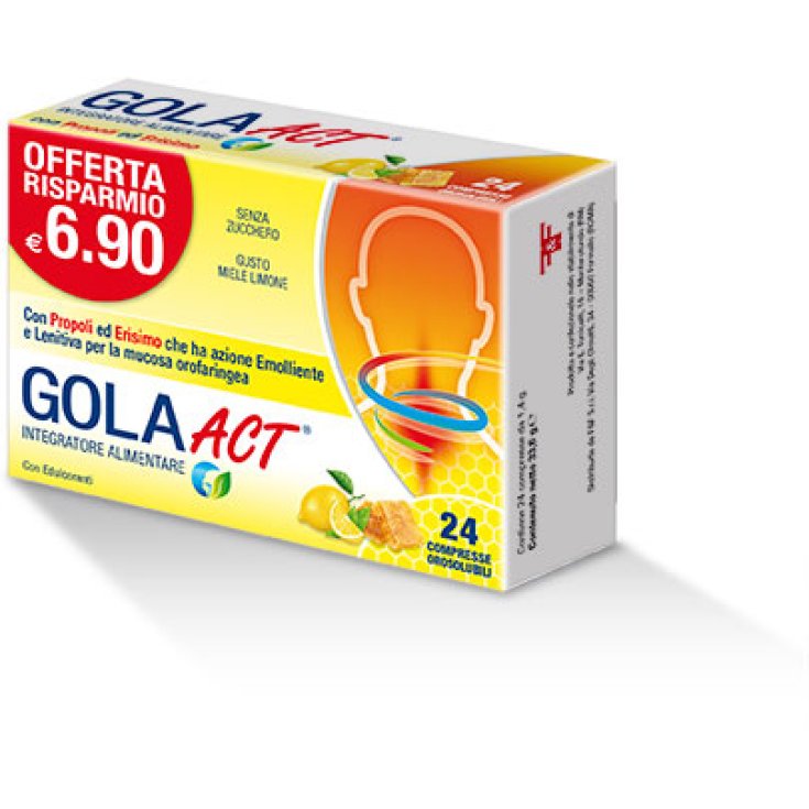 Gola Act Miele Limone 24 Compresse Masticabili