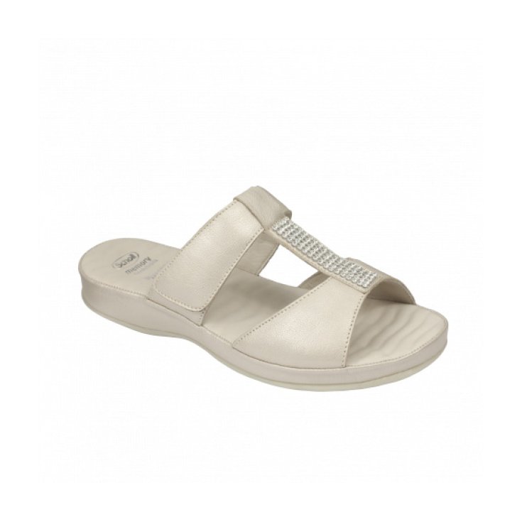 Dr Scholl Zelma Pea Leath Ciabatta In Pelle Donna Colore Ivory Misura 39