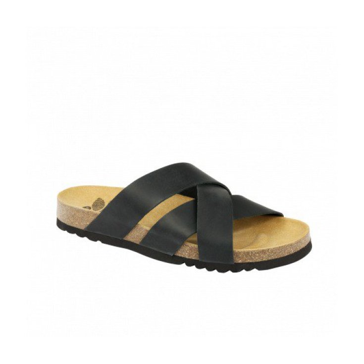 Scholl Damson Sandalo In Pelle Uomo Tecnologia Bioprint Colore Nero Misura 45