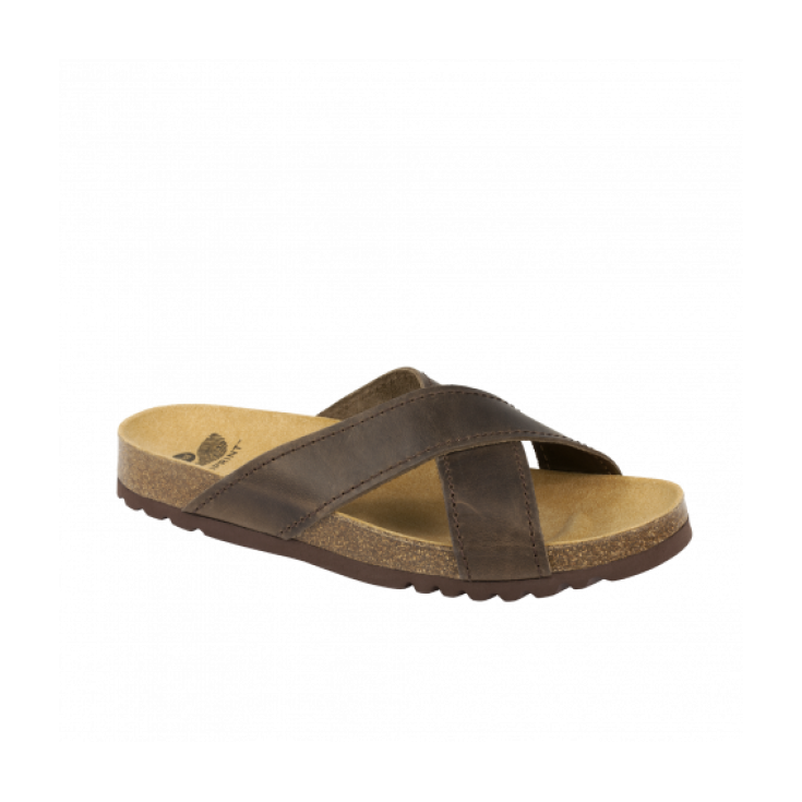 Dr Scholl Tangor Ciabatta Uomo Fasce Incrociate Colore Brown Misura 45