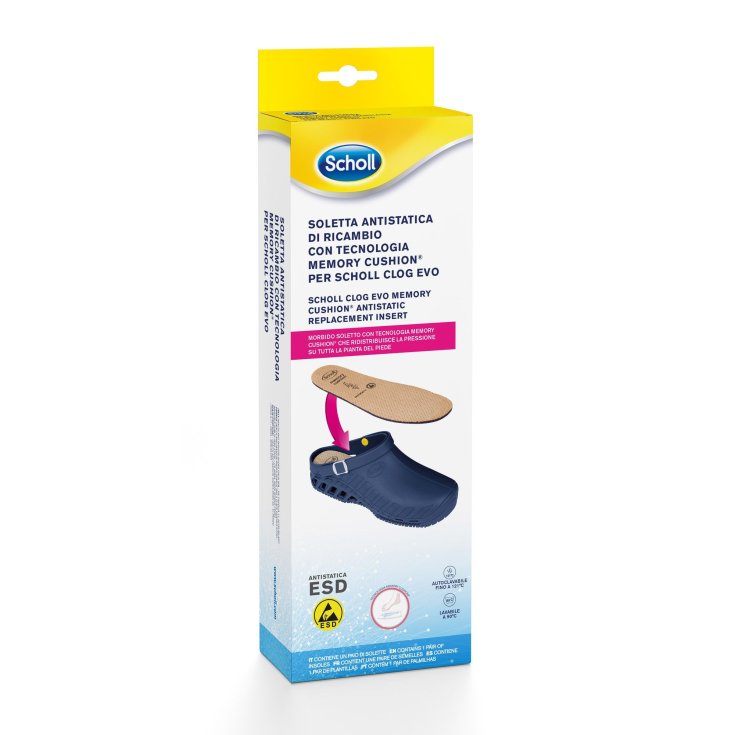 Dr Scholl's Clog Evo Memory Cushion Soletta Antistatica Di Ricambio Taglia 35-36