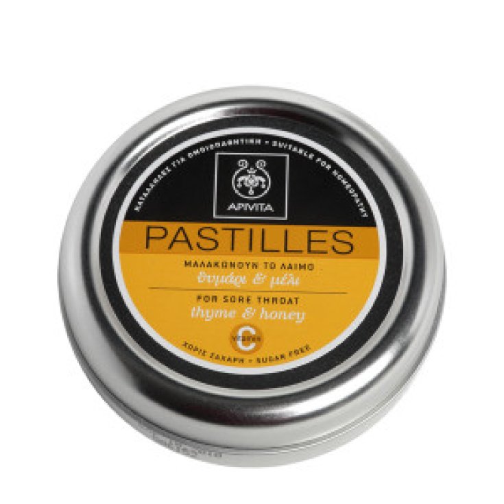 Apivita Pastiglie per Mal di Gola e Tosse con Miele e Timo 45g Apivita Pastiglie per Mal di Gola e Tosse con Miele e Timo 45g