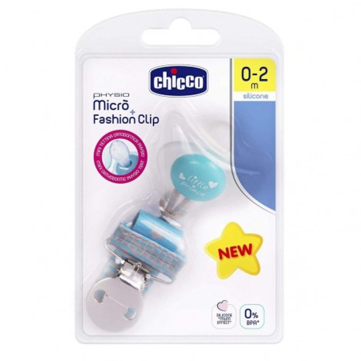 Chicco Micr&ograve; Succhietto Con Clip Boy 0-2m Colore Blu