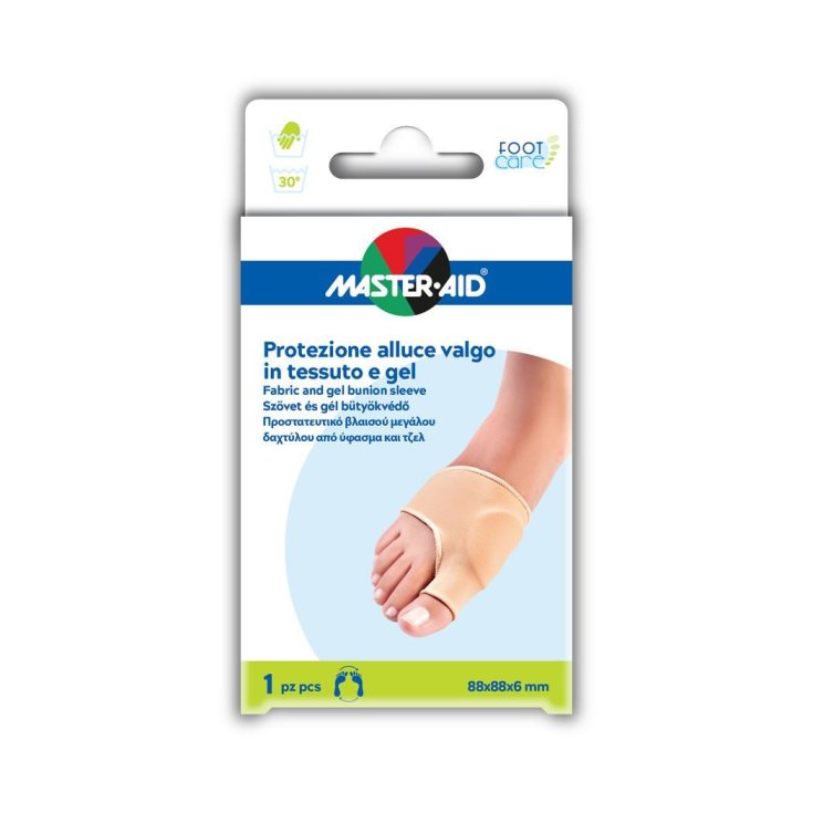 Master-Aid&reg; Foot Care Protezione Alluce Valgo In Tessuto E Gel 1 Pezzo 88x88x6mm