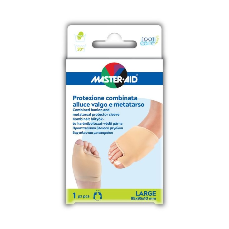 Master-Aid&reg; Foot Care Protezione Combinata Alluce Valgo E Metatarso Misura Large 1 Pezzo